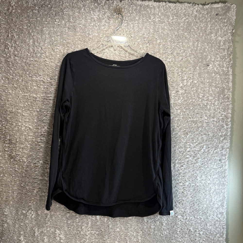 Coolibar UPF 50+ Stretch Heyday Side Split Shirt Bamboo Blend Long Sleeve Casual